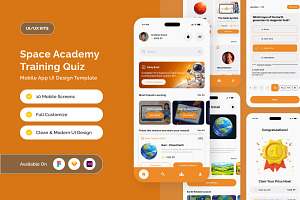 Stellar Quiz - Space Academy Quiz UI, an App Template by twinstd