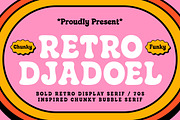 RETRO DJADOEL – Chunky Retro Display, a Serif Font by decographstud (Thumbnail 1 of 7)