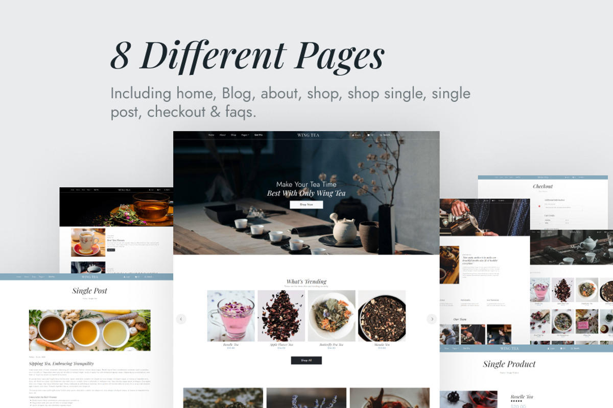 WingTea - Tea Shop Website Template, a HTML Template by TemplatesJungle