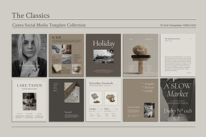 The Classics: Canva Social Templates