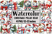 Christmas Polar Bear, an Illustration by Design Market (Thumbnail 1 of 3)