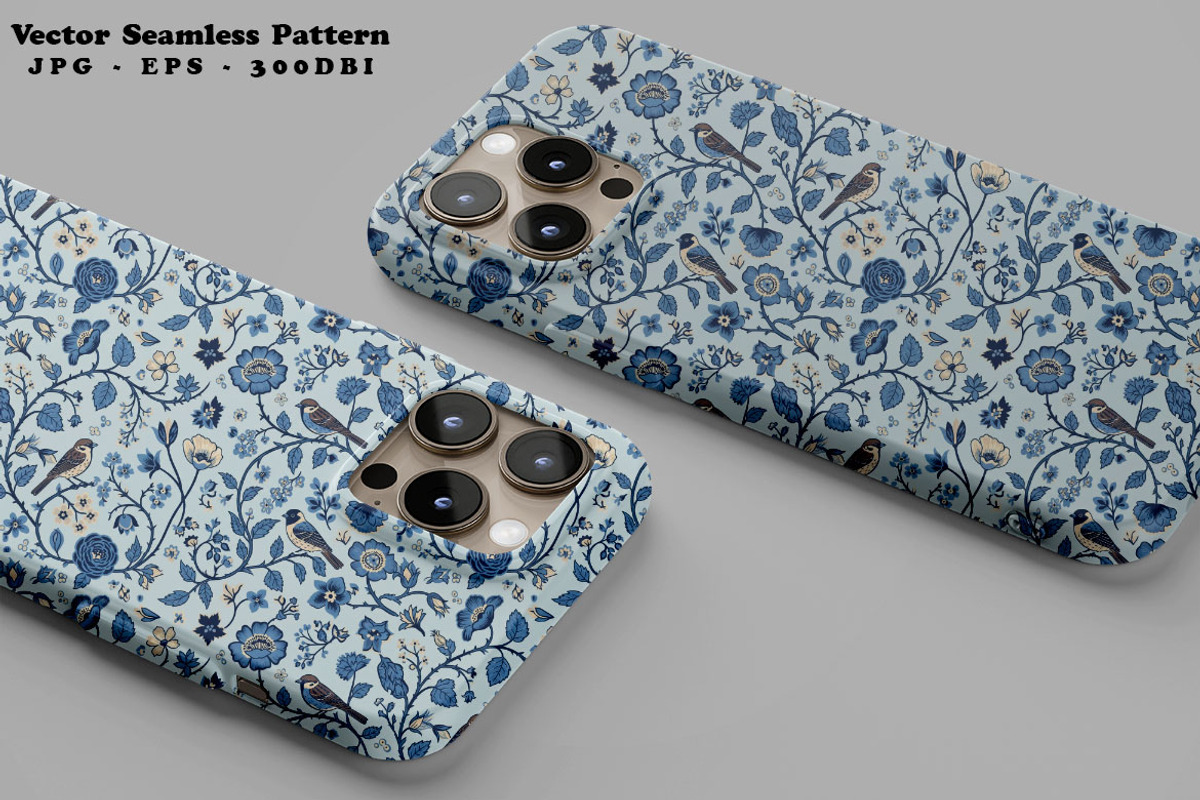 Rustic Songbirds Seamless Vector, a Pattern Graphic by one-touch (Photo 4 of 10)