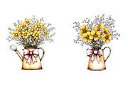 Yellow Flowers Spring Clipart, an Illustration by SinaCreation (Thumbnail 4 of 11)