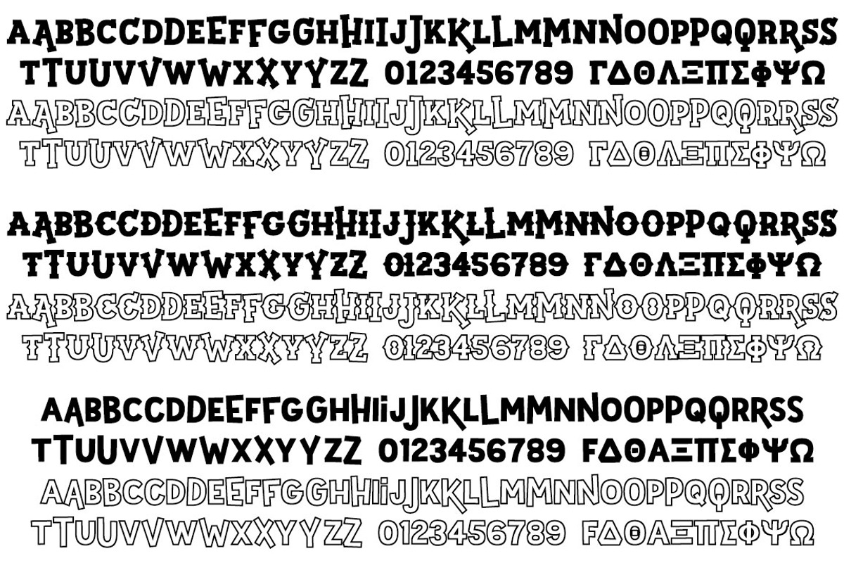 Sportsball: fun font with alternates preview 2