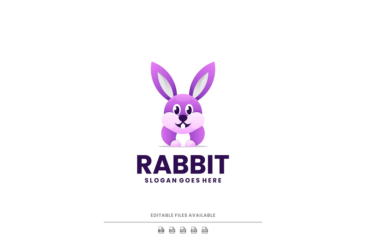 Modern Gradient Cute Rabbit Logo, a Branding & Logo Template by Artnivora.Std (Photo 1 of 4)