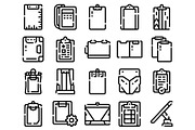 Clipboard icons set displaying, an Object Graphic by pikepicture (Thumbnail 2 of 3)