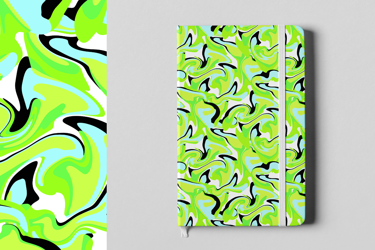 Green Flow, a Pattern Graphic by MalyskaStudio