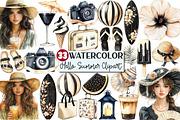 Ivory and Black Hello Summer Clipart, an Illustration by Rose Art (Thumbnail 1 of 4)