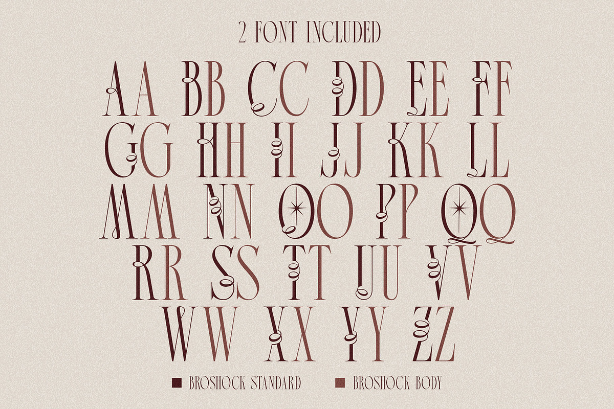 Broshock Typeface, a Serif Font by alit design (Photo 4 of 20)