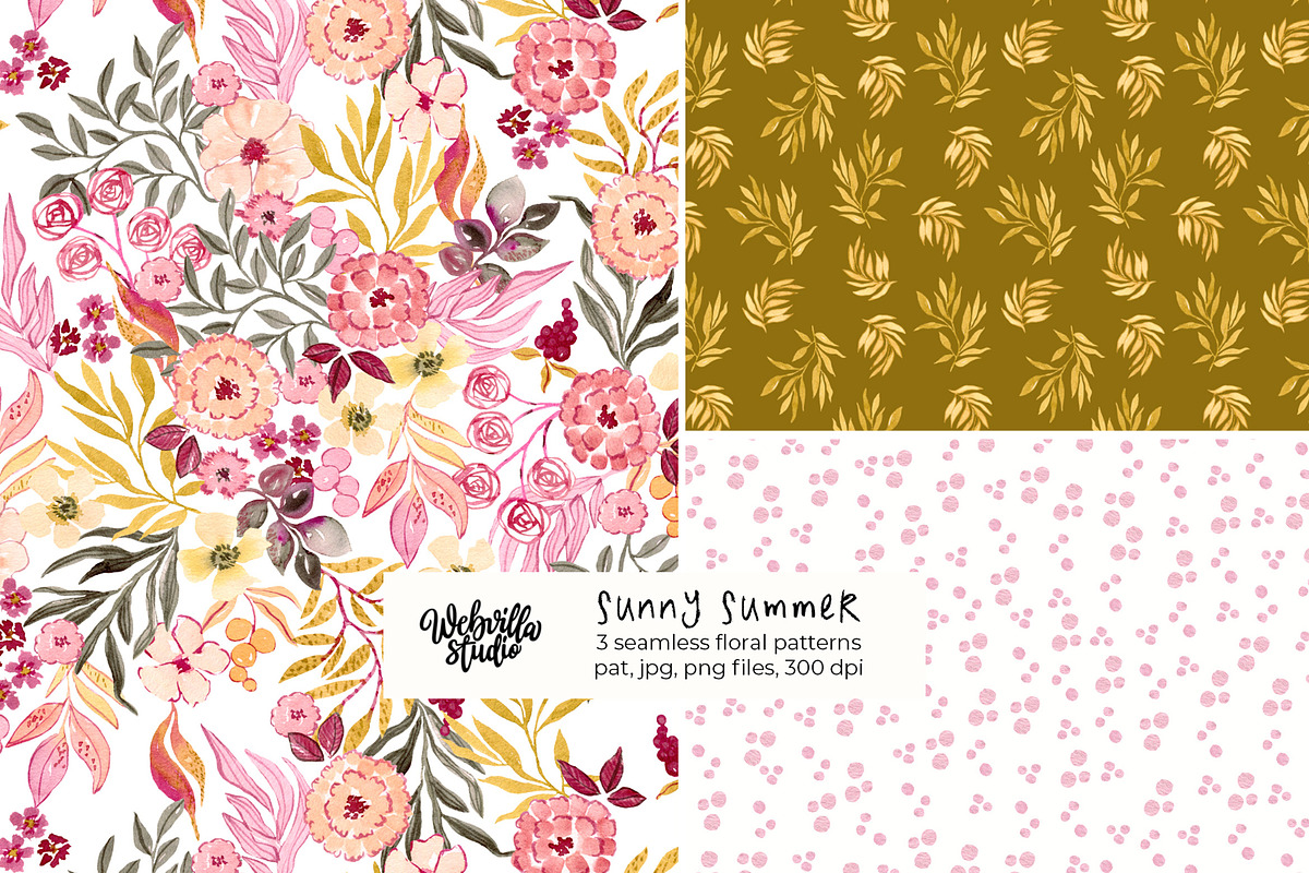 Sunny Summer Patterns, a Pattern Graphic by Webvilla Studio (Photo 1 of 8)