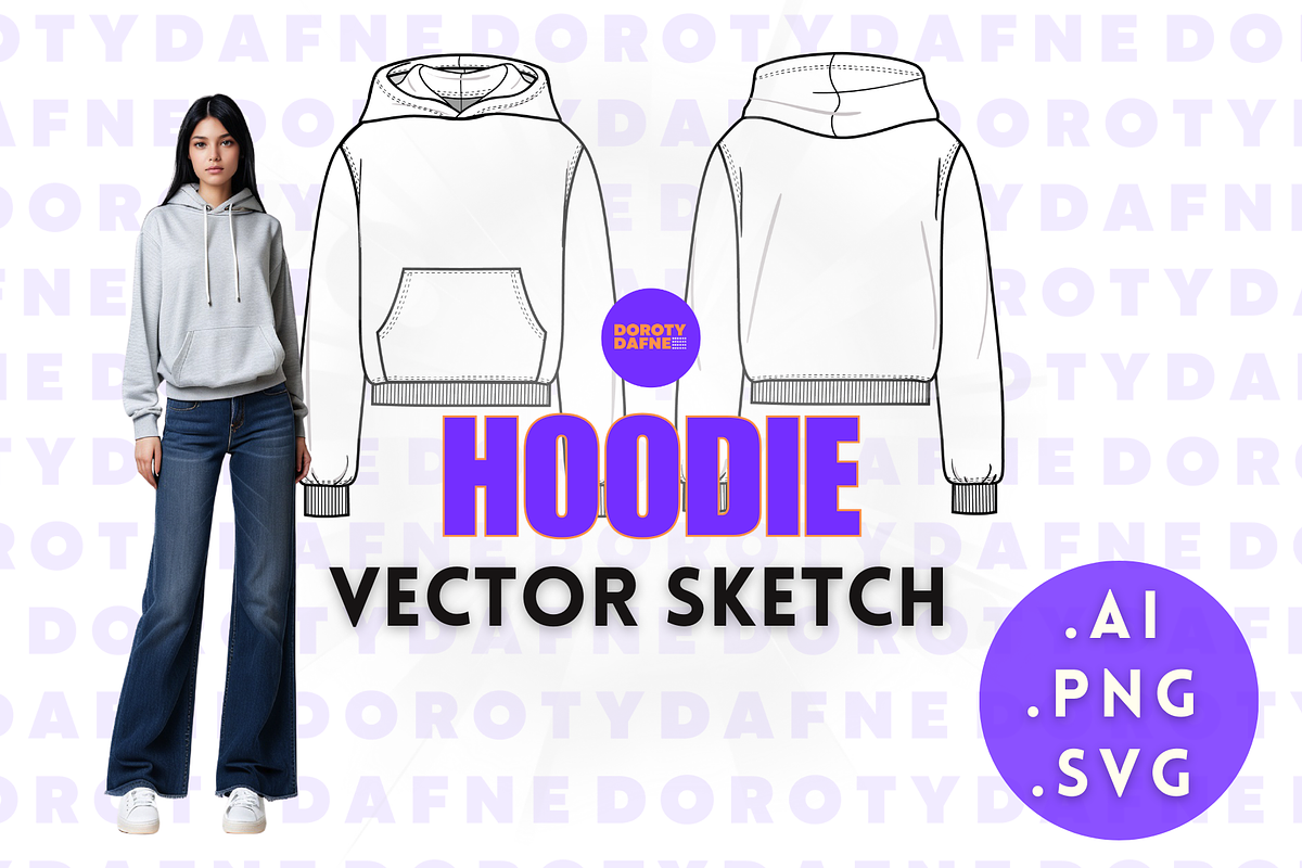 Pullover Hoodie, an Apparel Mockup by Doroty Dafne Designs (Photo 1 of 7)