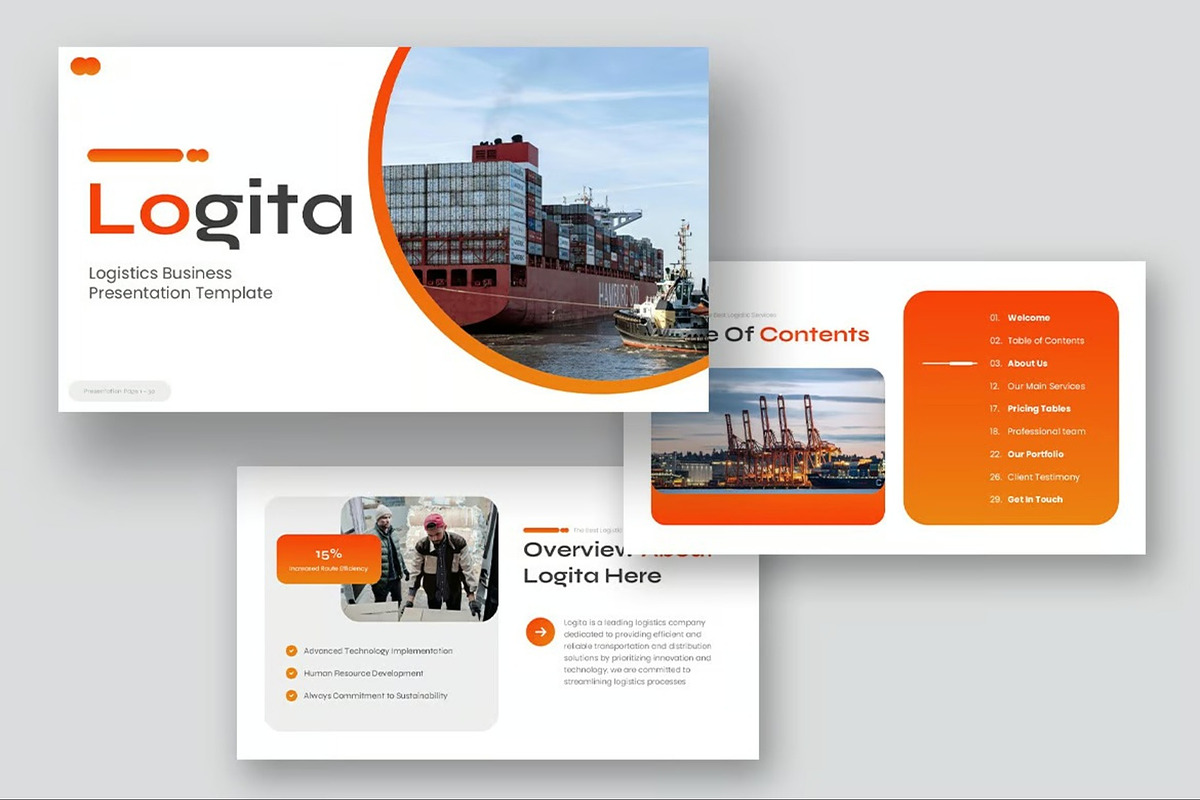 Logistics Keynote Templates, a Presentation Template by Fit-tee (Photo 7 of 10)