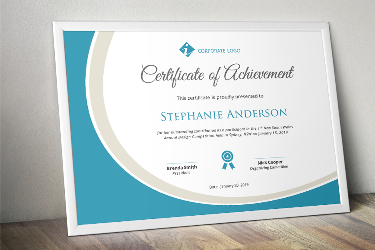 Elegant certificate template (docx), a Stationery Template by Inkpower (Photo 4 of 6)