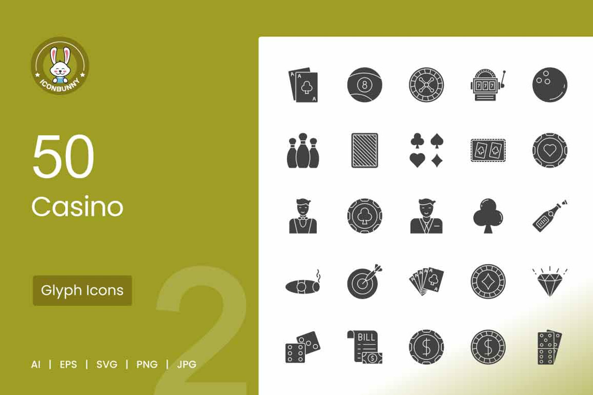 Casino Glyph Icons, an Icon by IconBunny (Photo 1 of 2)