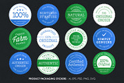 Product Packaging Sticker Set, an Object Graphic by DesignerCandies (Thumbnail 1 of 11)