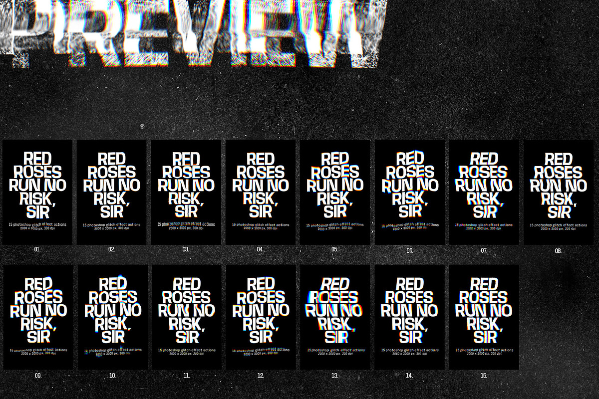 Distorted Text Effect Templates, a Background Graphic by Inartflow (Photo 14 of 23)