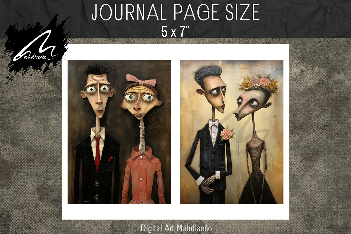 Odd Whimsical Couple, Quirky Collage, a Person Illustration by Digital Art Mahdiseño (Photo 5 of 9)