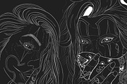 Badass girls Procreate stamps, a Brush Add-On by ProcreateInk (Thumbnail 6 of 10)