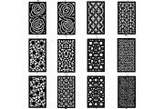 Black Lasercut Panel Bundle, an Object Graphic by Designer_Momina (Thumbnail 5 of 13)