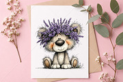 Whimsical Cute Lavender Animals PNG, a Seasonal Illustration by Canvas Craft (Thumbnail 10 of 10)