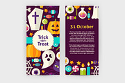 Scary Halloween  Vector Flat Banners, a Flyer Template by Anna_leni (Thumbnail 3 of 6)