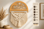 Beach Sunset Macrame Hanger Lasercut, an Object Graphic by OTVEY DESIGN (Thumbnail 3 of 13)