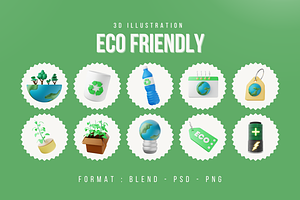 Eco Friendly 3D Icon Pack