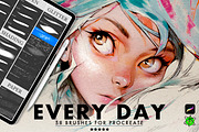 58 Procreate Brushes For Every Day, a Brush Add-On by Nuclear Brushes (Thumbnail 1 of 10)