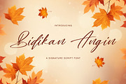 Bidikan Angin Signature Script Font, a Handwritten Font by Geelator Studio (Thumbnail 1 of 11)