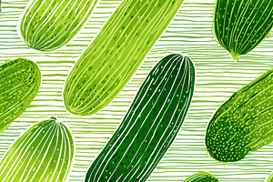 Hand drawn green cucumbers, a Food & Drink Photo by MistyDay