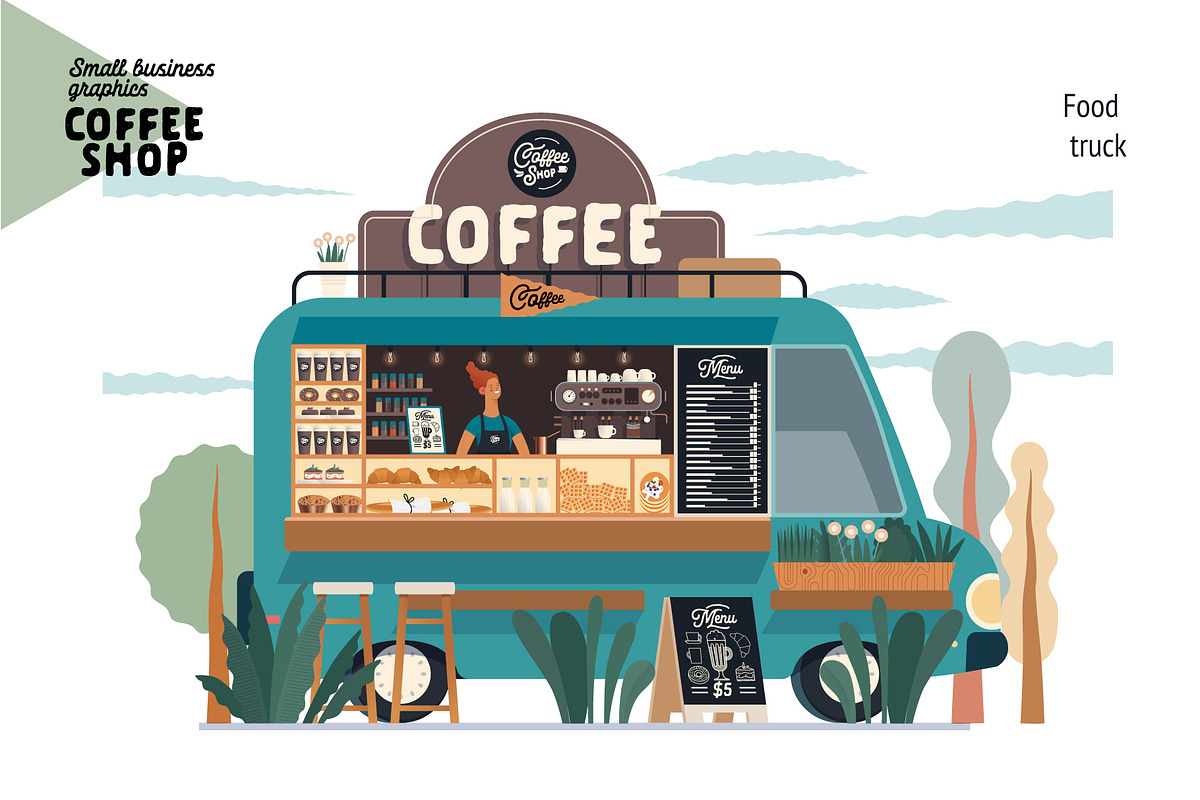 Coffee shop, Small business (vector), a Templates & Theme by Grivina's shop (Photo 7 of 20)