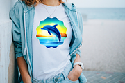 Template, Dolphin, Oceanlife, a Poster Template by Boho Pixel Dust (Thumbnail 8 of 9)