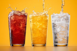 Refreshing fizzy drinks with ice, a Food & Drink Photo by MistyDay