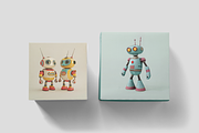 Retro Robots, a Decorative Illustration by Typedreams.site (Thumbnail 2 of 7)