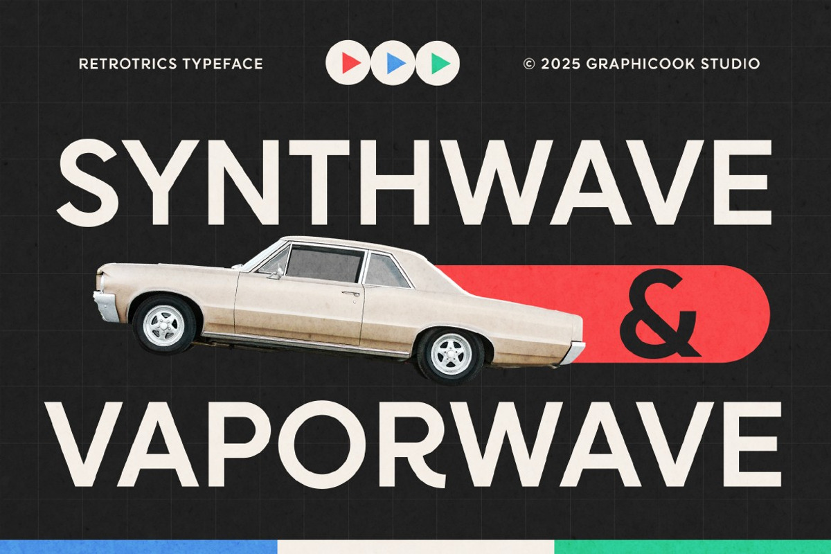 Retrotrics, a Sans Serif Font by graphicook (Photo 9 of 10)