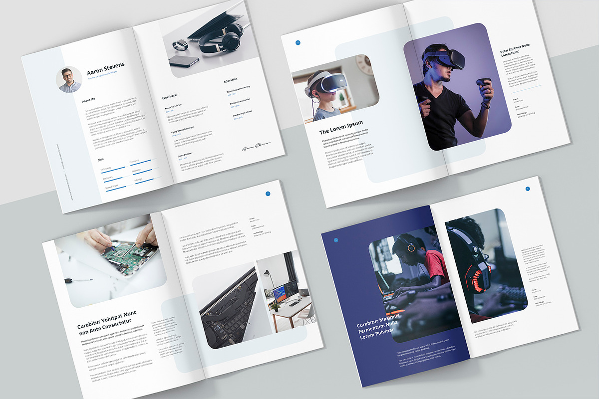 IT Service Personal Portfolio Canva, a Brochure Template by artbart (Photo 2 of 6)