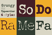 Grungy Old Typewriter Font Family, a Font by RogerRidpath (Thumbnail 1 of 2)