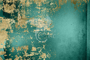 Teal And Gold Foil Flake Textures