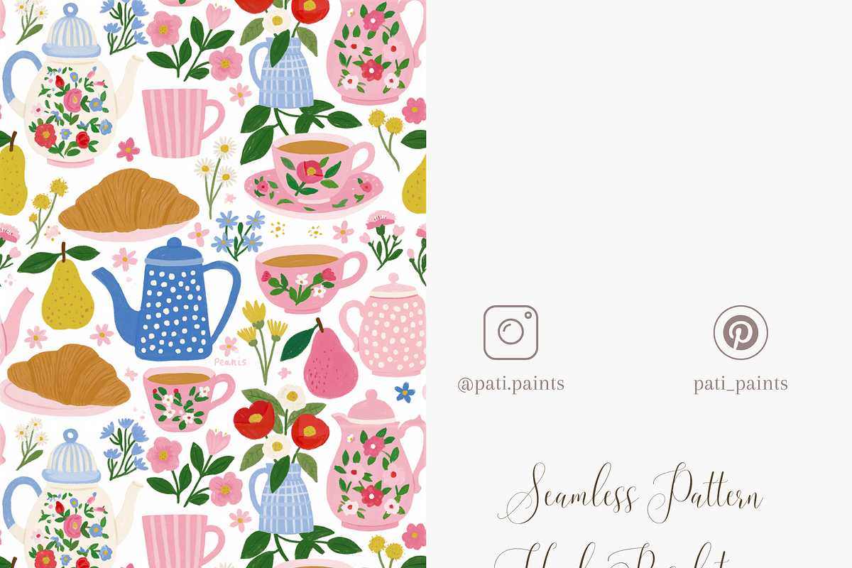 Vintage Croissants Seamless Pattern, a Pattern Graphic by Pati Charm Studio (Photo 5 of 6)