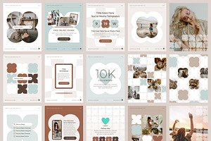 Instagram Template Canva Pack Mint