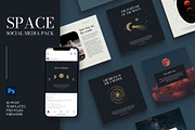 Space Social Media Pack | PS, a Social Media Template by Anna Studio (Thumbnail 1 of 5)