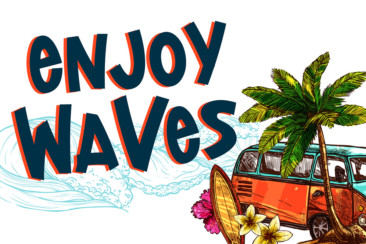 Lost Island - Summer Font preview 5