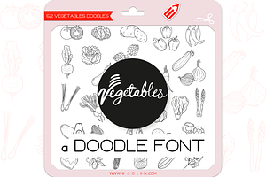 Vegetables Doodles - Dingbats Font