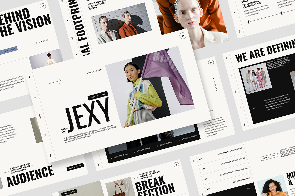 Jexy : Media Kit Google Slides, a Presentation Template by Punkl Camp (Photo 1 of 9)