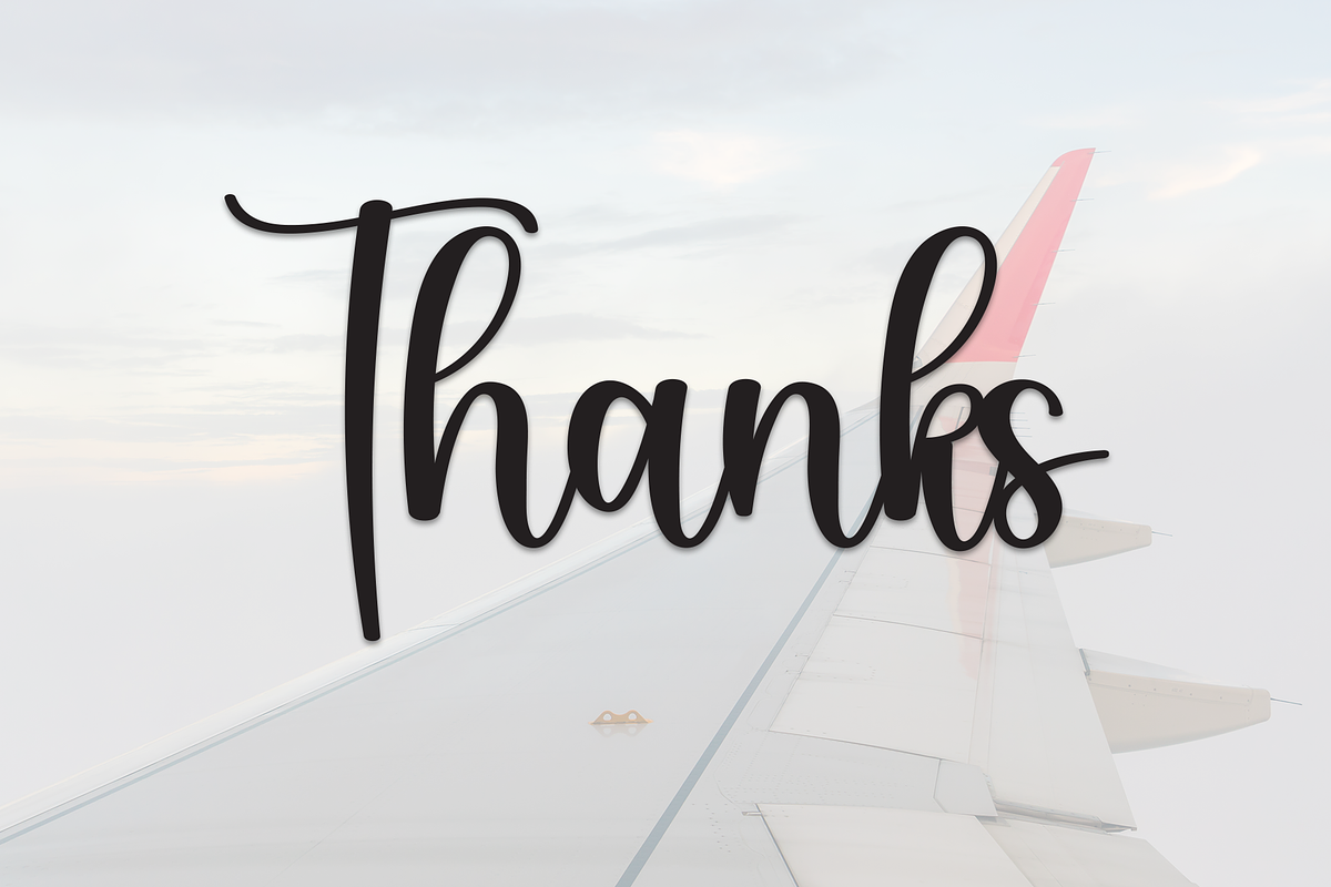 Airplane | Script Font, a Handwritten Font by Scratchones (Photo 8 of 8)