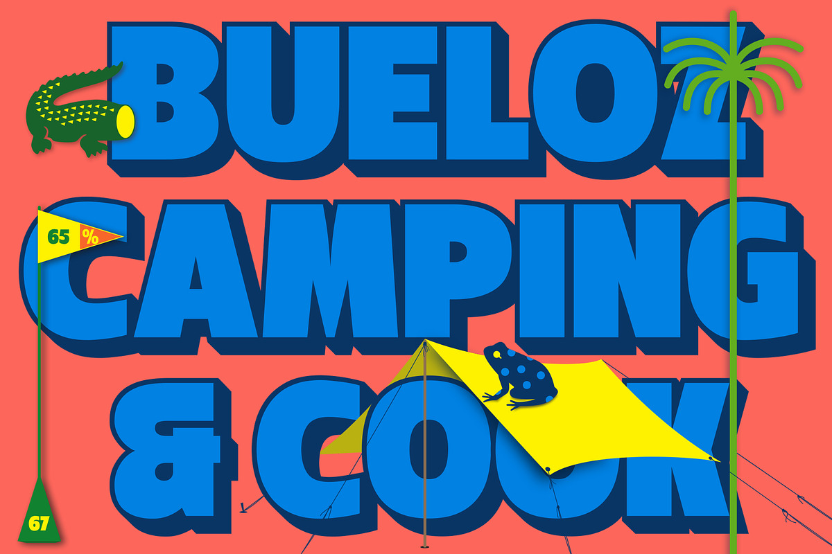 Ft Bueloz | Shadow Font, a Sans Serif Font by Fateh.Lab (Photo 7 of 12)