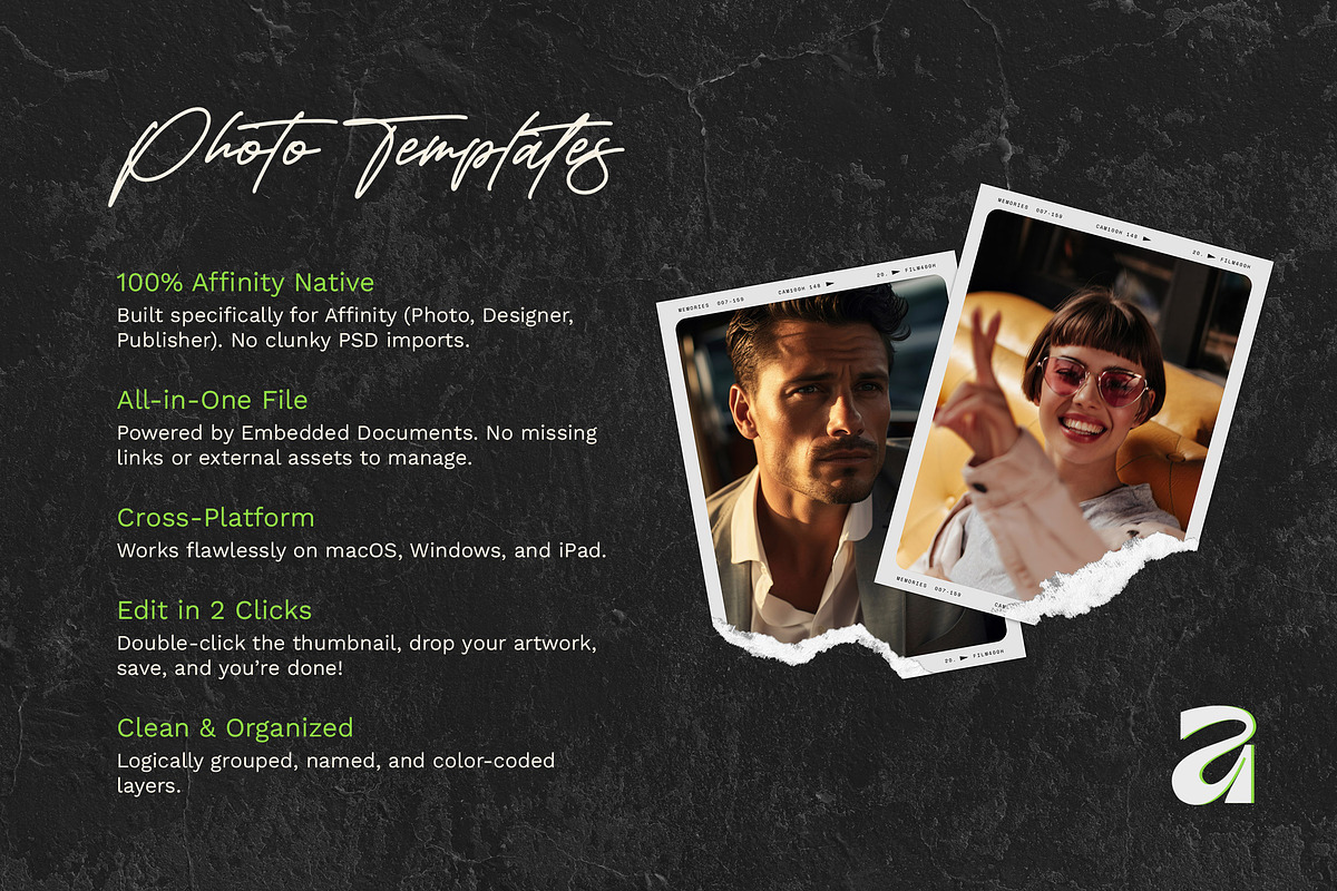Photo Frames Affinity Templates Set, a Books & Magazine Mockup by Andrew Skoch Design (Photo 12 of 13)