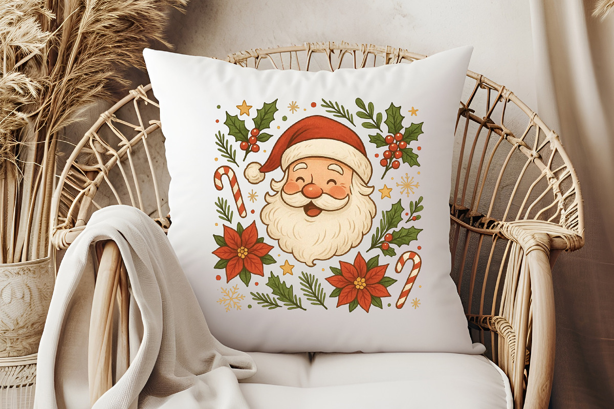 Vintage Santa Face PNG Clipart, an Illustration by Libby Wishes (Photo 4 of 6)