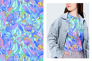 Cosmic Flora seamless pattern, a Pattern Graphic by Designnina Shop (Thumbnail 4 of 11)