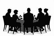 Group Dining Vector Bundle, an Illustration by BIPLOB EXPERT (Thumbnail 8 of 9)